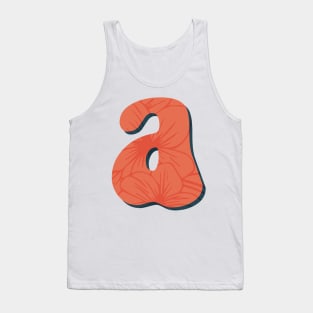 a letter floral typography Tank Top